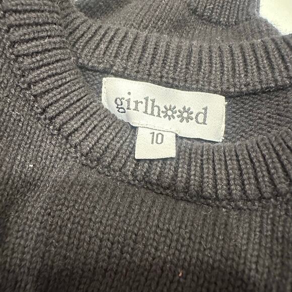 Little Stocking Co Girlhood Best Day Ever Black Knit Sweater - Picture 6 of 7